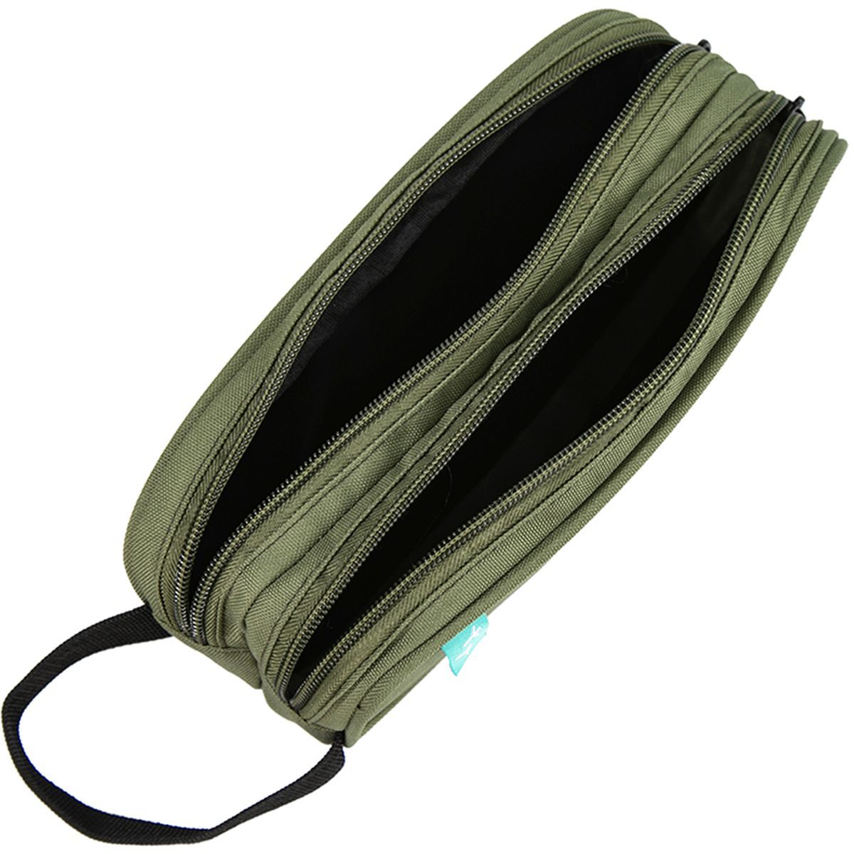 AUCHAN Trousse 2 compartiments rectangle verte