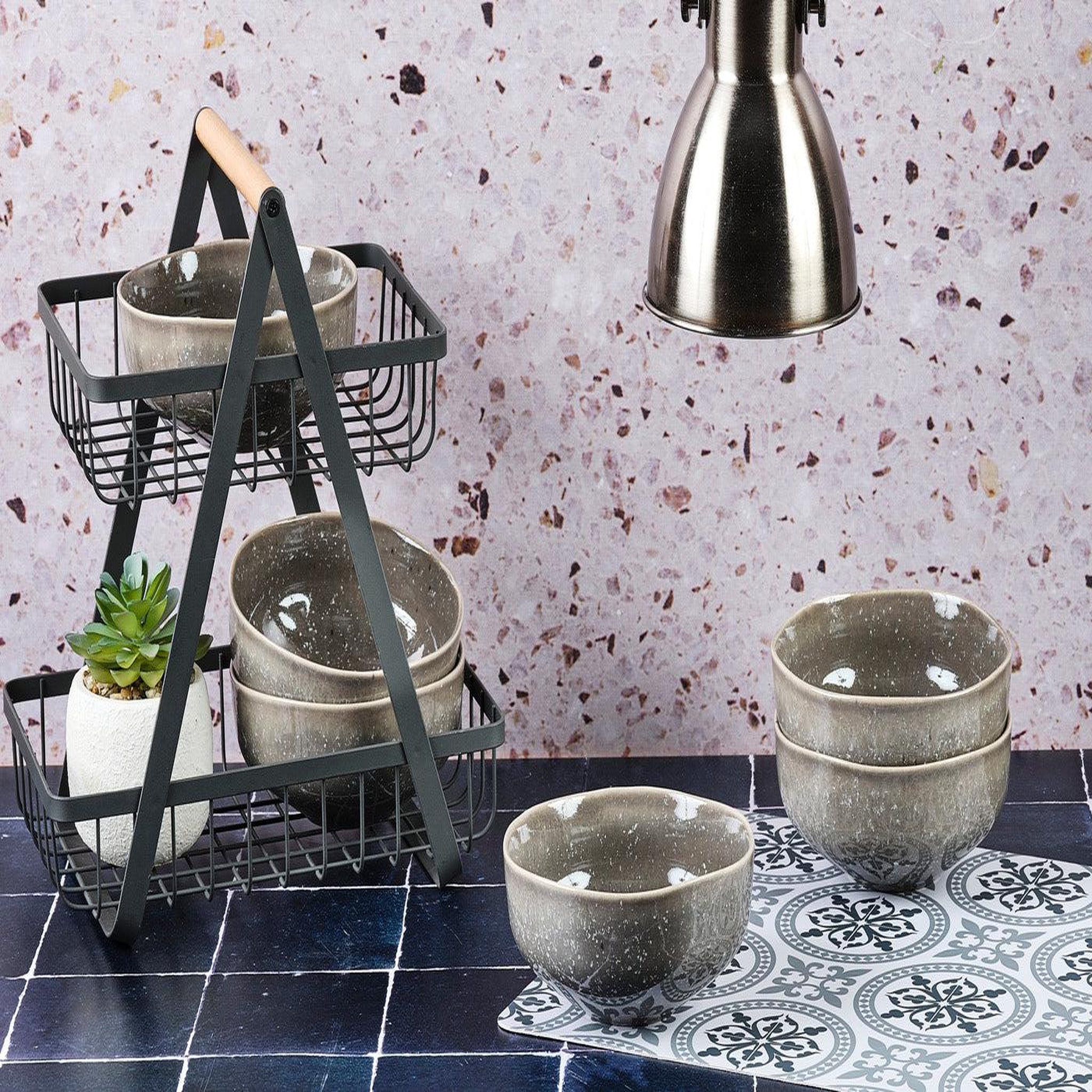 Voir la diapositive 2 : BJORN Bol stellar ø14cm - 6 pièces - gris béton