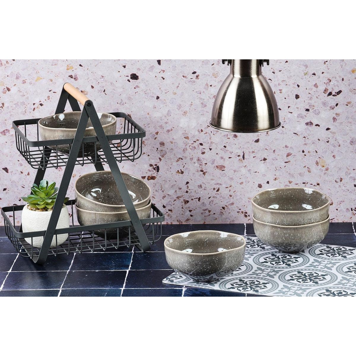 BJORN Bol STELLAR Ø14cm - 6 pièces - Gris béton