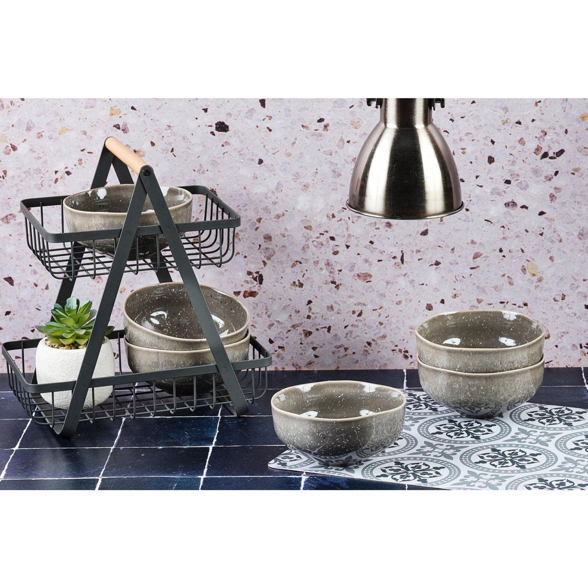 BJORN Bol STELLAR Ø14cm - 6 pièces - Gris béton