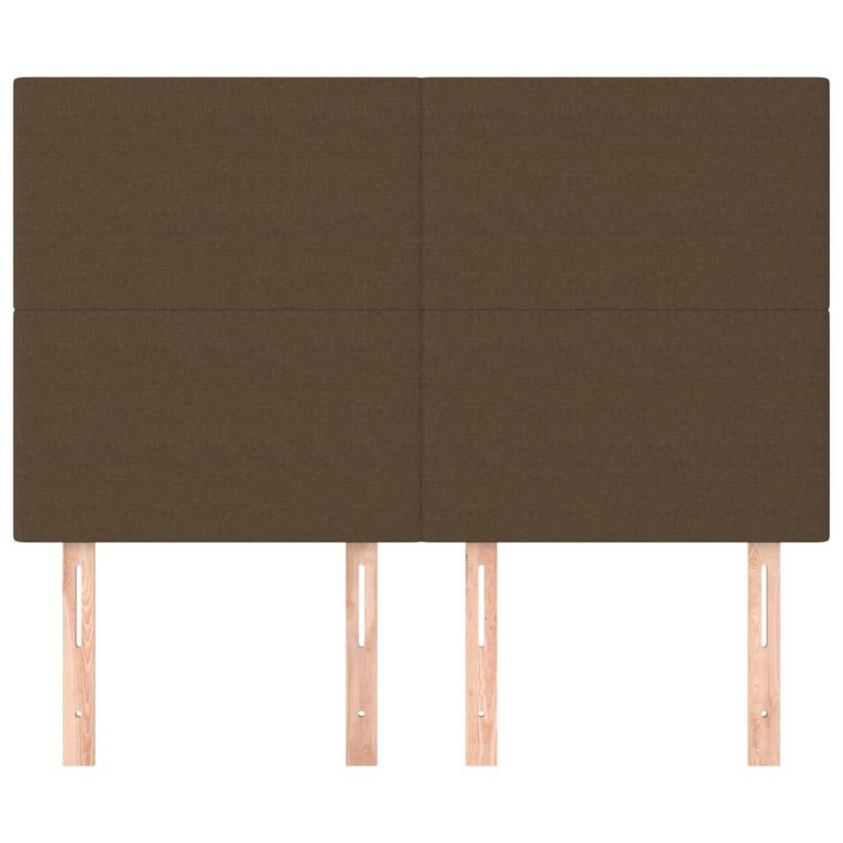 VIDAXL Tetes de lit 4 pcs Marron fonce 72x5x78/88 cm Tissu