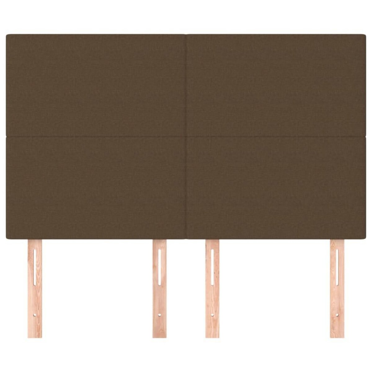 VIDAXL Tetes de lit 4 pcs Marron fonce 72x5x78/88 cm Tissu