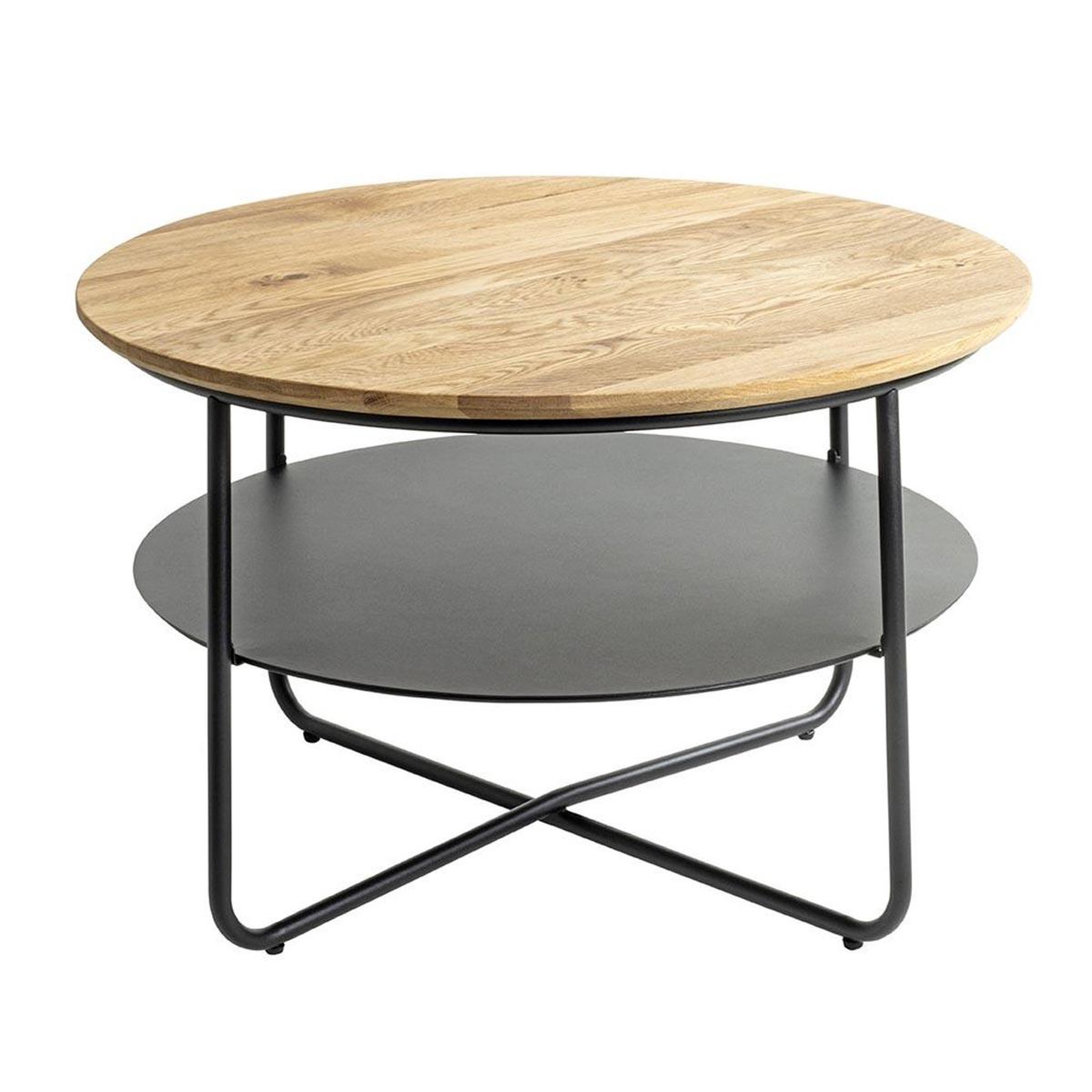 Voir la diapositive 2 : Paris Prix Table basse 2 niveaux  loft  70cm naturel & noir