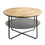 Voir la diapositive 2 : Paris Prix Table Basse 2 Niveaux  Loft  70cm Naturel & Noir