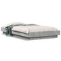 Voir la diapositive 2 : VIDAXL Cadre de lit et lumieres LED sans matelas gris beton 90x200 cm