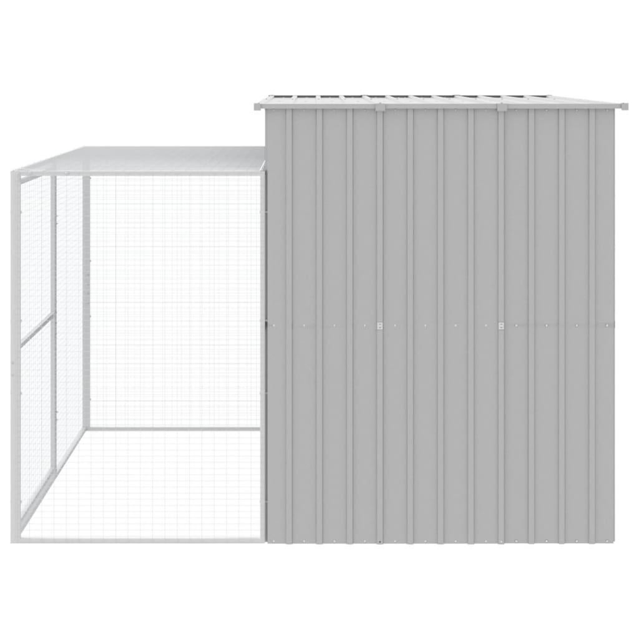 Voir la diapositive 5 : VIDAXL Niche pour chien avec cour gris clair 214x253x181 cm