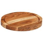 VIDAXL Planche à découper Ø25x2,5 cm bois d acacia massif