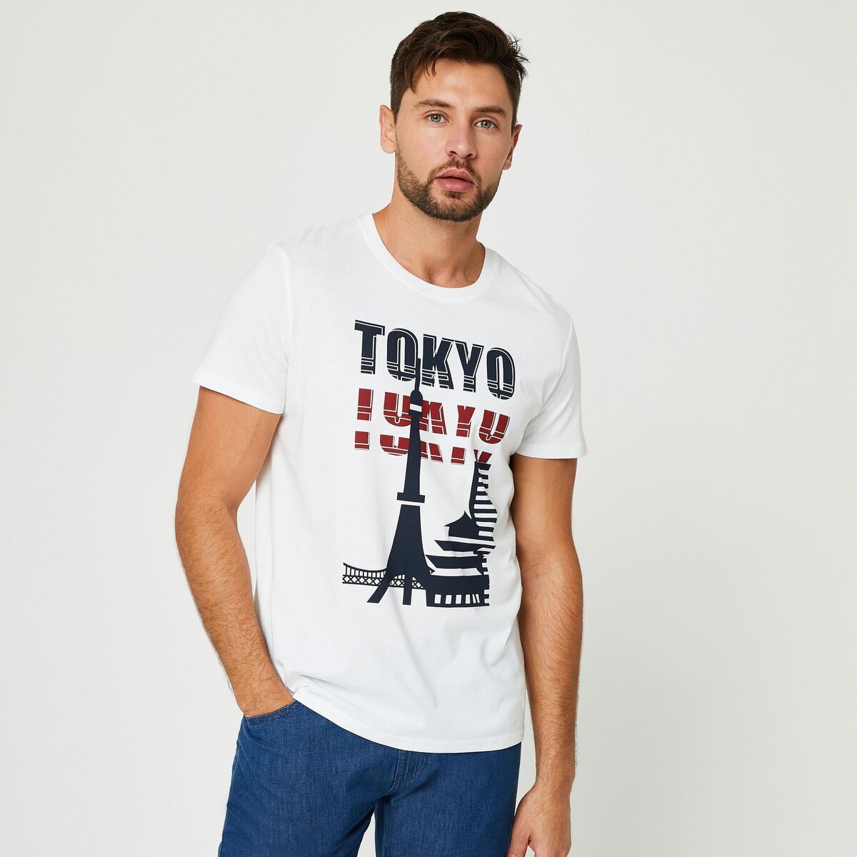 IN EXTENSO T shirt homme Blanc taille XL pas cher Auchan