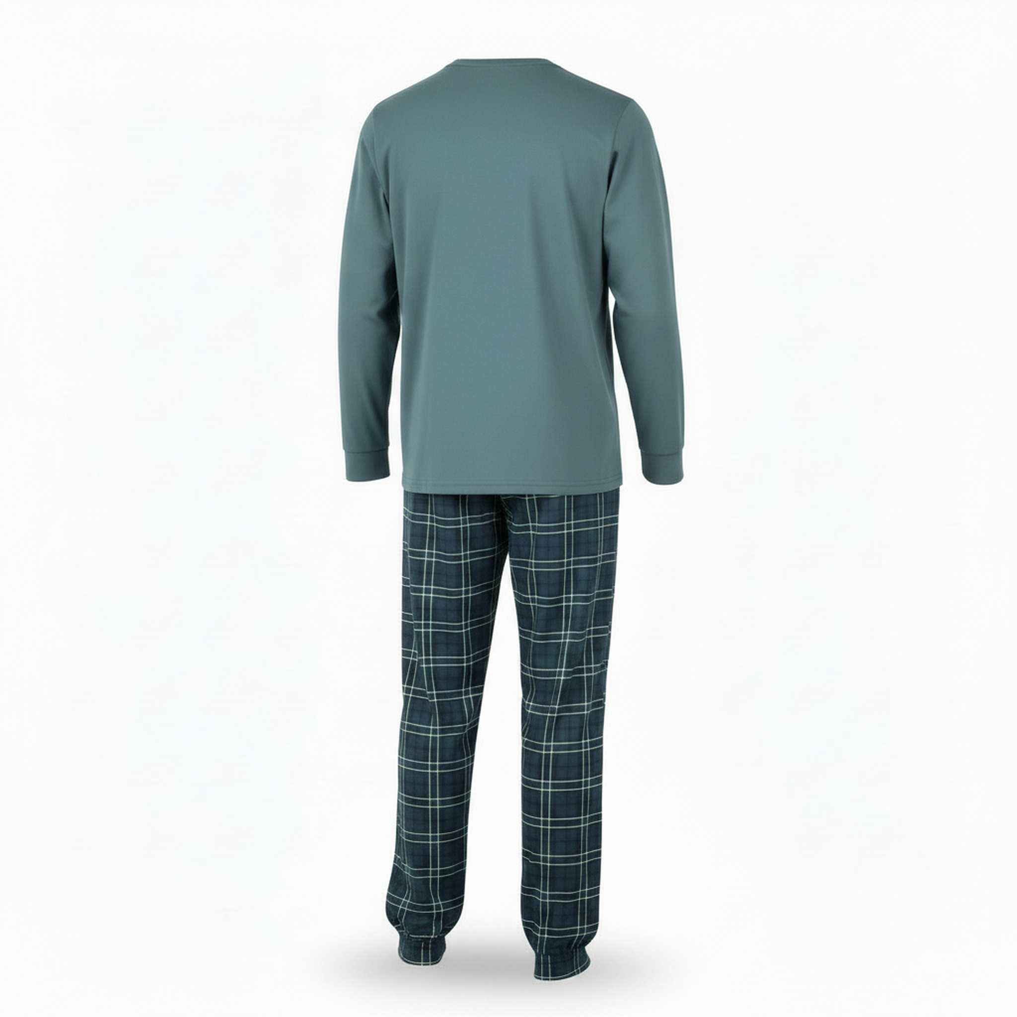 Voir la diapositive 3 : OZABI Ozabi ensemble pyjama homme coton majoritaire broderie cerf écossais