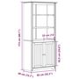 Voir la diapositive 6 : VIDAXL Bibliotheque BODO blanc and marron 82x40x173 cm bois massif pin