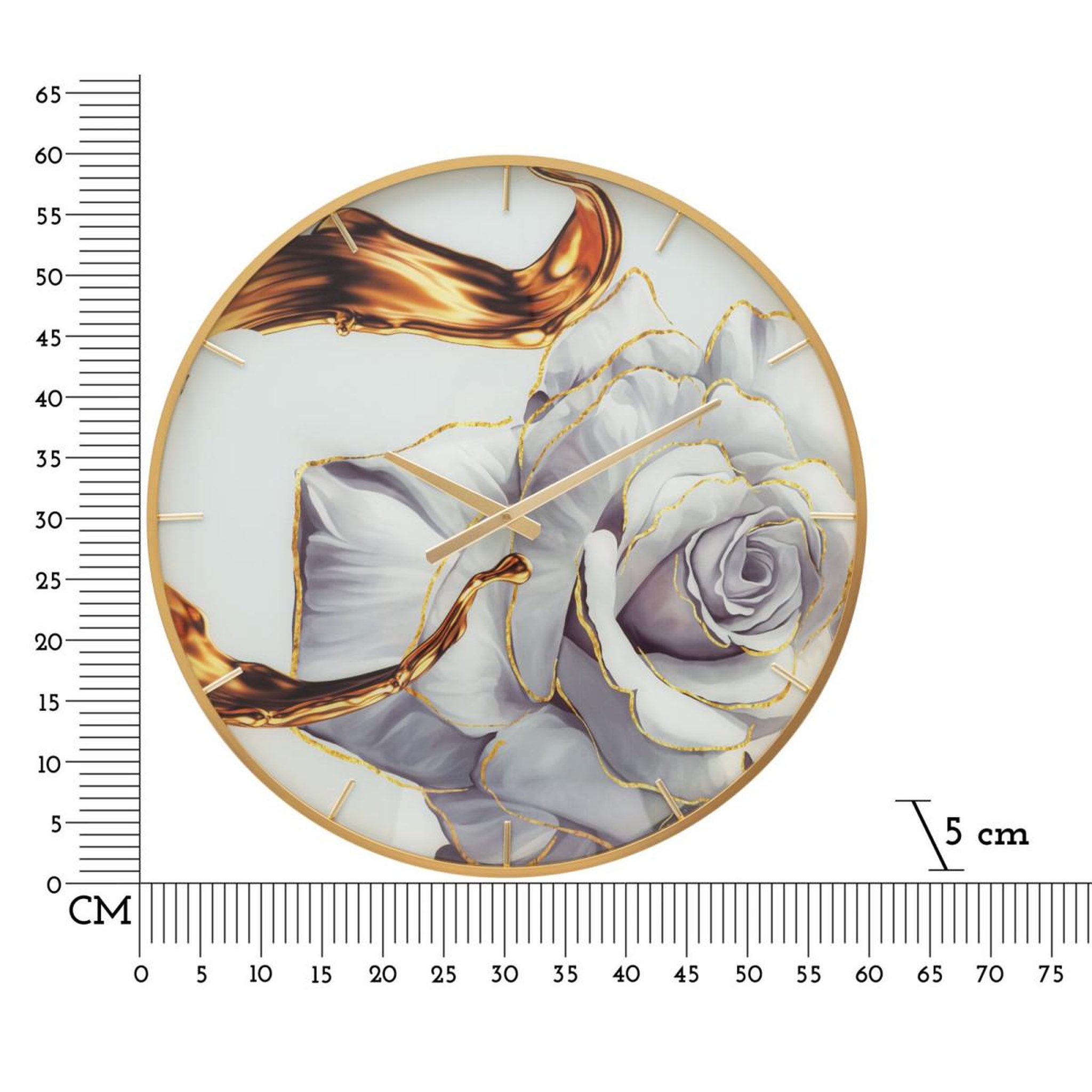 Voir la diapositive 6 : Paris Prix Horloge murale en verre  rose  60cm multicolore