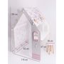 Voir la diapositive 3 : Habitat et Jardin Maisonnette pour enfant en bois  Bianelli  avec bureau - 114 x 93 x 120 cm - Blanc / Rose