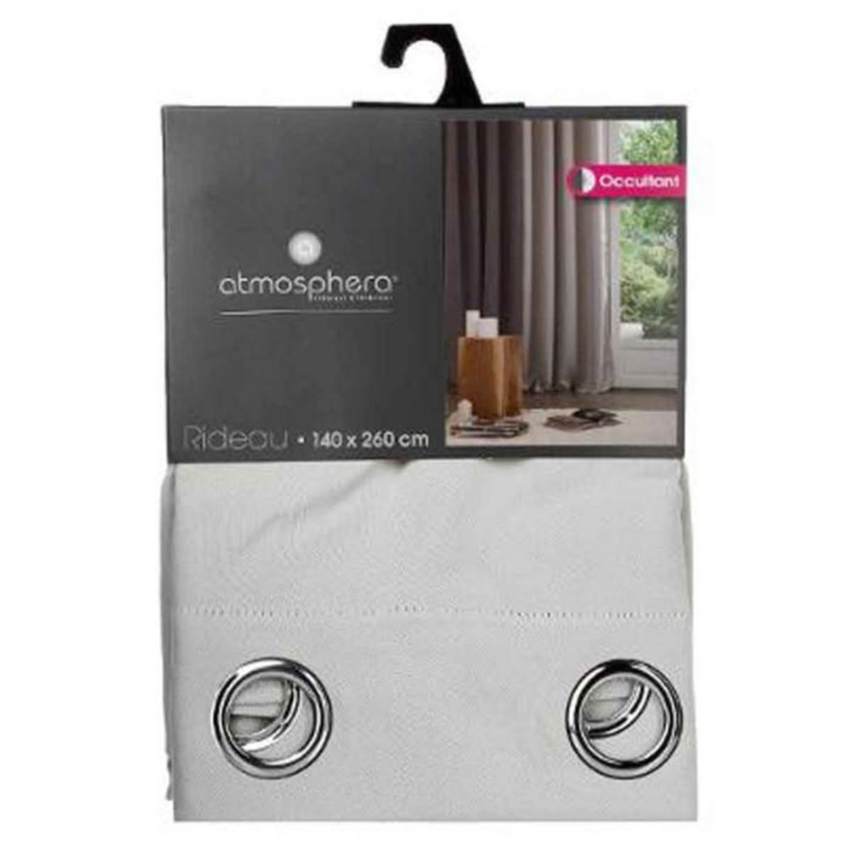 ATMOSPHERA Rideau Occultant  Topa  140x260cm Ivoire