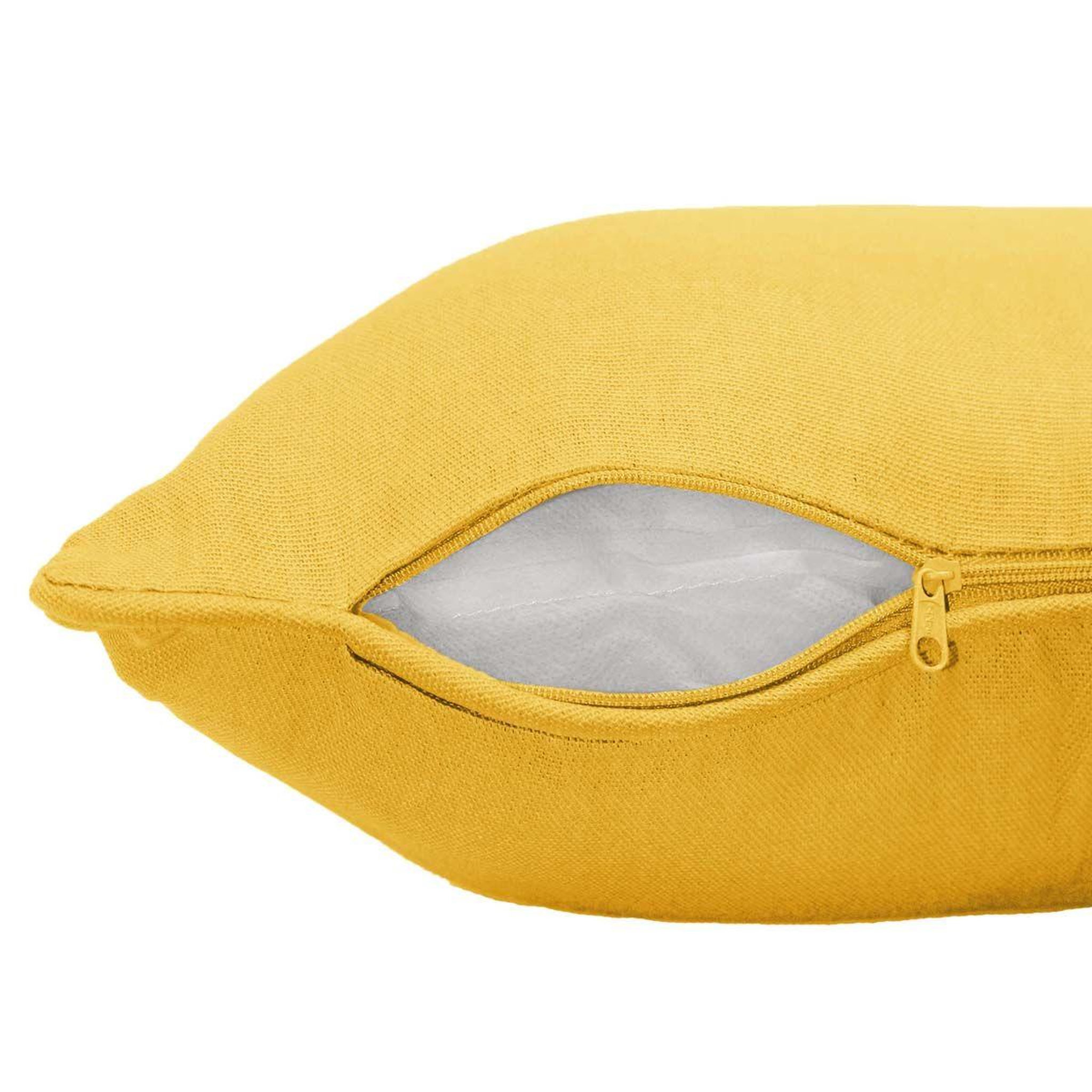 Voir la diapositive 2 : Douceur d'Intérieur Housse de coussin  panama  40x40cm miel