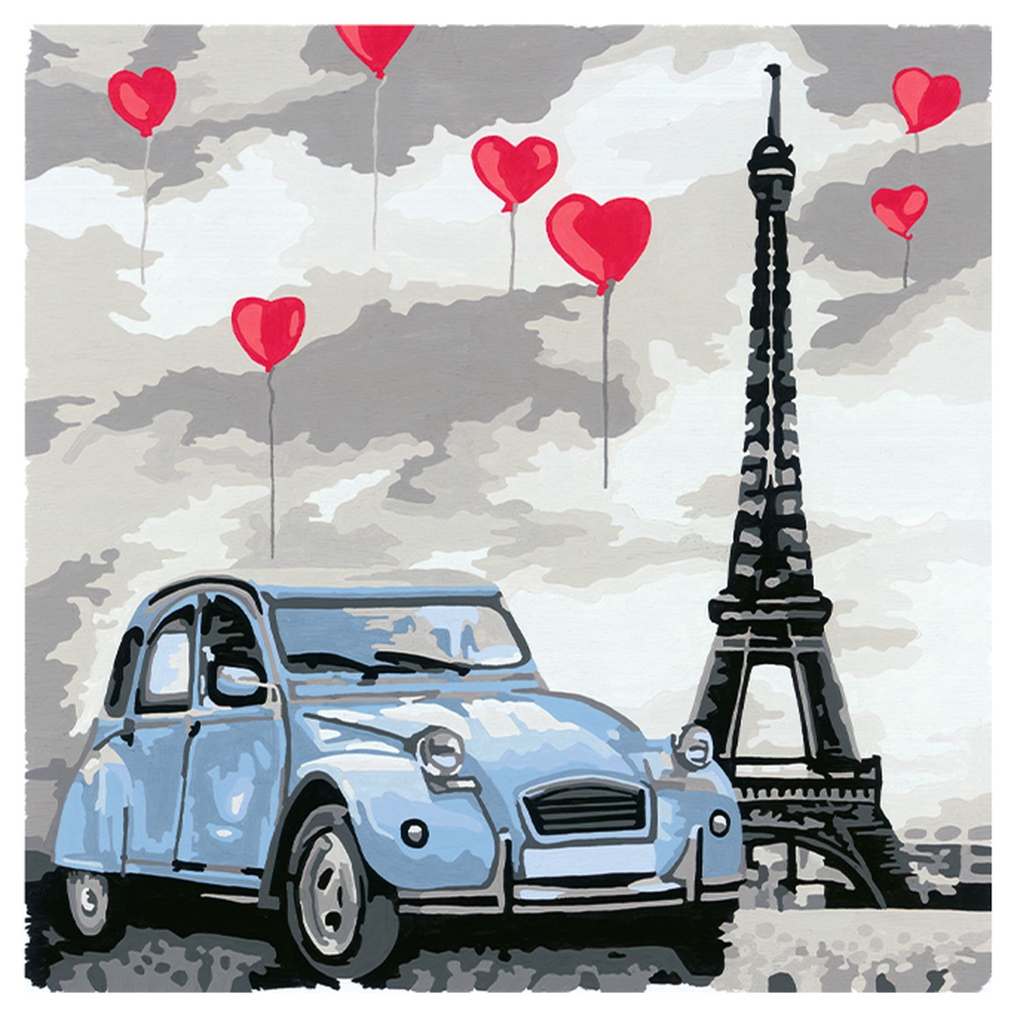 Voir la diapositive 2 : RAVENSBURGER Tableau Paris - CreArt - Carré 20x20 cm