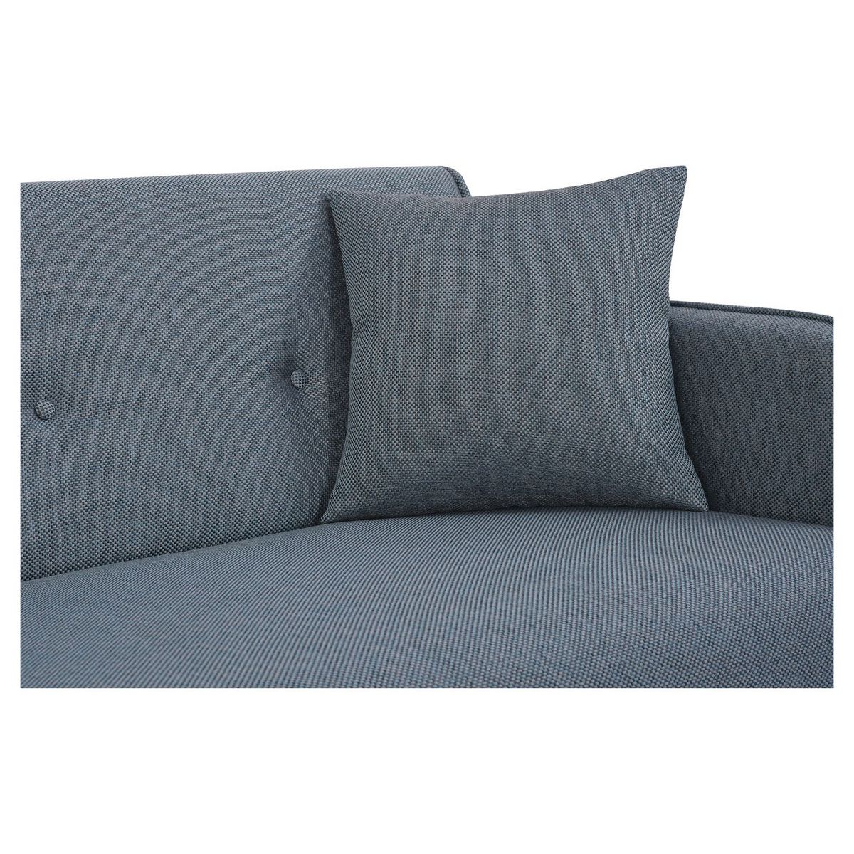 Canapé droit convertible 3 places tissu pieds bois clair BONJO