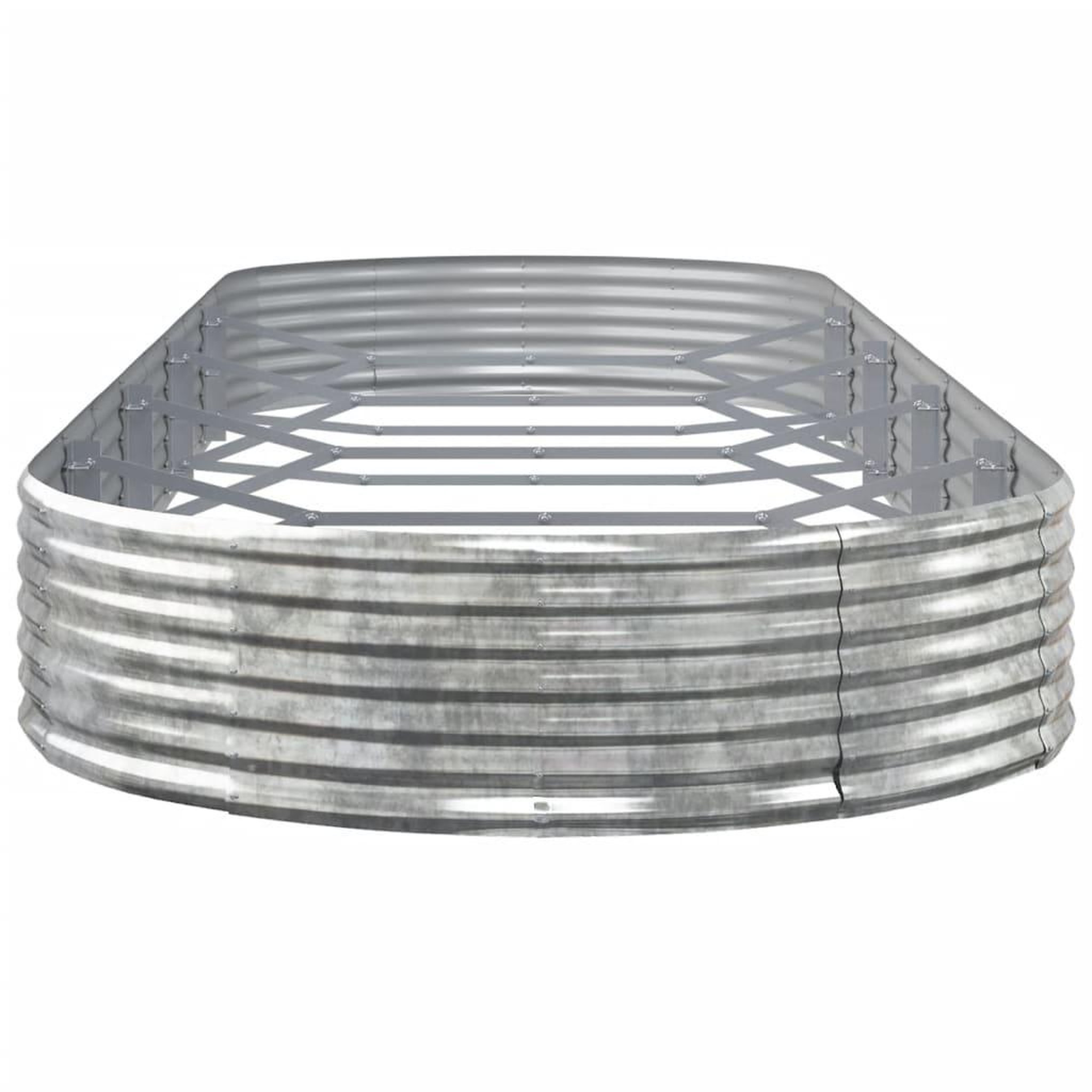 Voir la diapositive 4 : VIDAXL Lit sureleve de jardin Acier enduit de poudre Argente