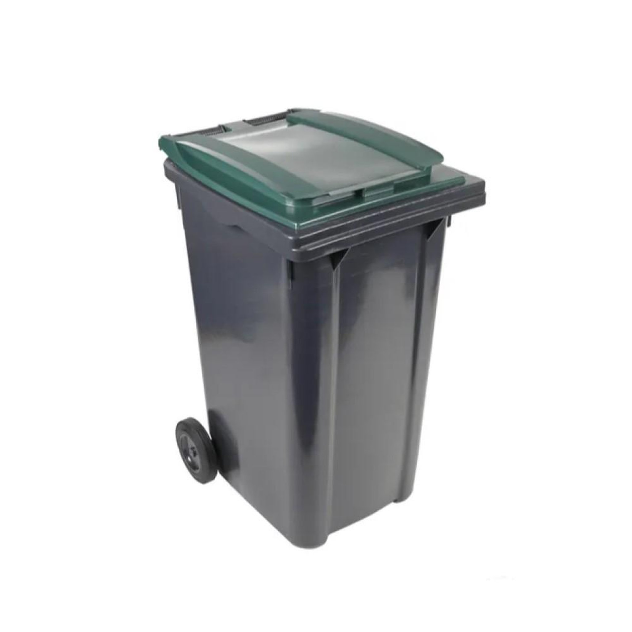 CENTRALE BRICO Poubelle de rue collective à roue 240 l, H.107.5 x l.58 x P.72.5 cm - noir