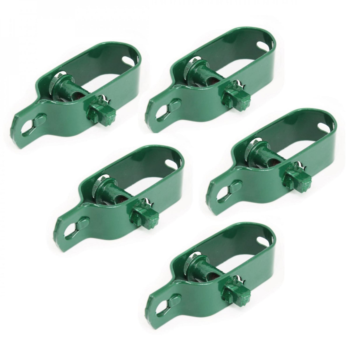 LINXOR Lot de 5 tendeurs en acier galvanisé plastifié N°3 pour fil de grillage ou autre - Vert