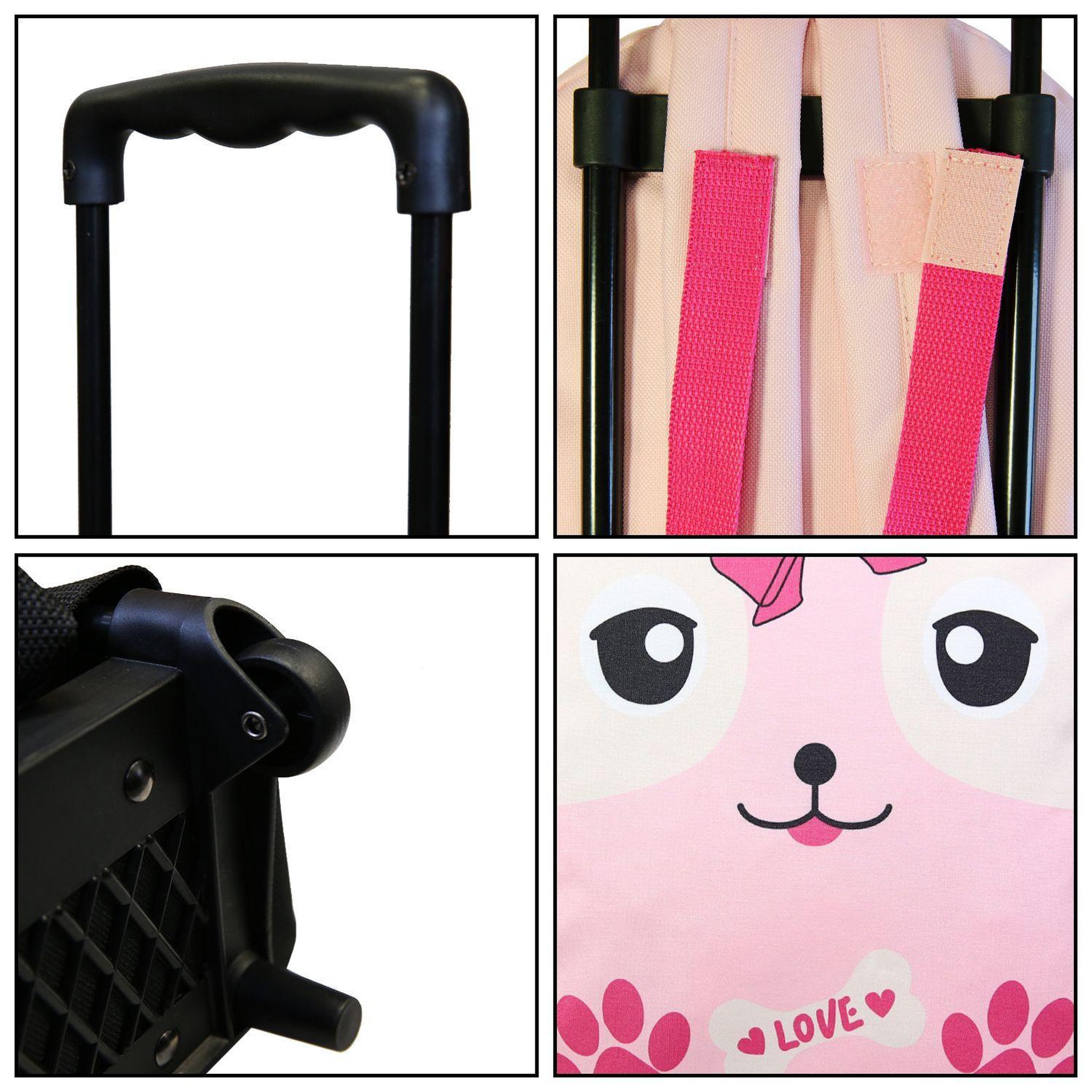 Voir la diapositive 6 : Bagtrotter BAGTROTTER Sac à dos à roulettes 31 cm maternelle Kids Rose Chiot