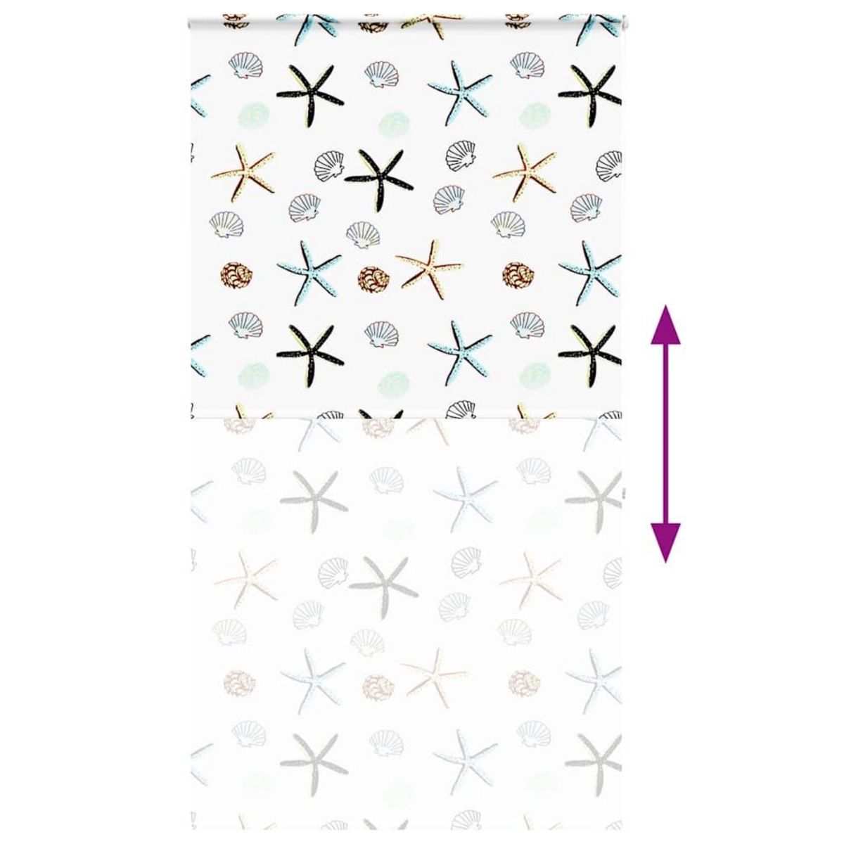 VIDAXL Store enrouleur de douche avec cassette largeur du tissu 126 cm
