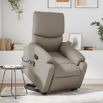 VIDAXL Fauteuil inclinable de massage Cappuccino Similicuir