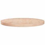 VIDAXL Dessus de table rond Ø80x4 cm Bois de chene massif non traite