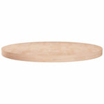 VIDAXL Dessus de table rond Ø80x4 cm Bois de chene massif non traite