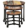 Voir la diapositive 2 : VIDAXL Tables d'appoint 3 pcs Bois de recuperation massif