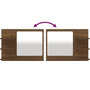 Voir la diapositive 5 : VIDAXL Miroir de bain Chene marron 60x10,5x45 cm Bois d'ingenierie