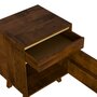 Rendez vous déco Table de chevet Tripoli en bois et détails dorés