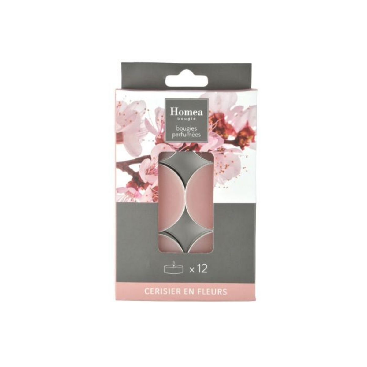 Paris Prix Lot de 12 Bougies Chauffe-Plat  Essentiel II  3,5cm Cerisier en Fleurs