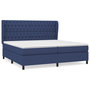 Voir la diapositive 2 : VIDAXL Sommier a lattes de lit avec matelas Bleu 200x200 cm Tissu
