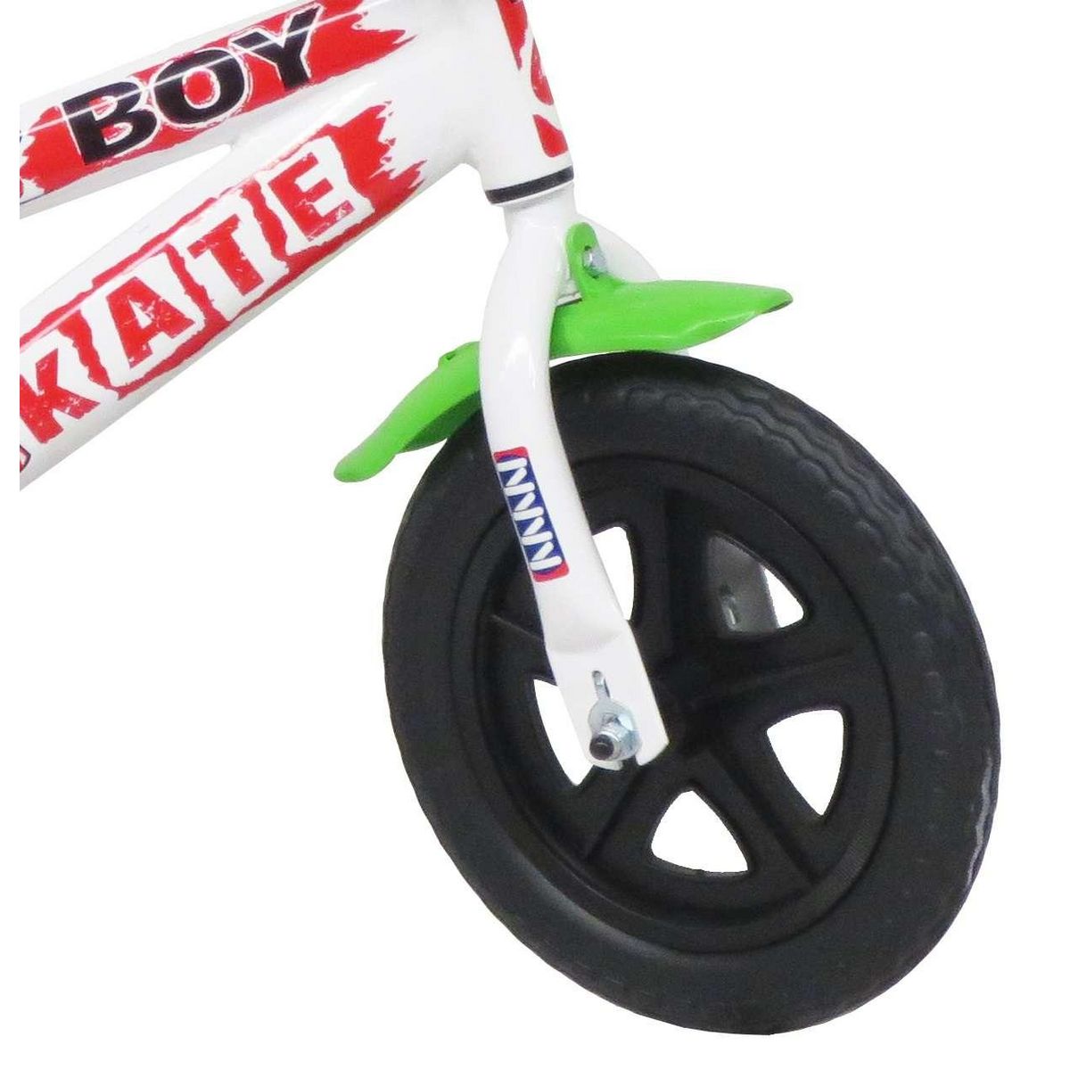 Vélo enfant - Modèle 10'' Skate pour enfant de 75/90 cm avec stabilisateurs - Plaque décorative avant et roues bâtons