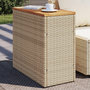 Voir la diapositive 1 : VIDAXL Table d'appoint de jardin dessus en bois beige 58x27,5x55 cm