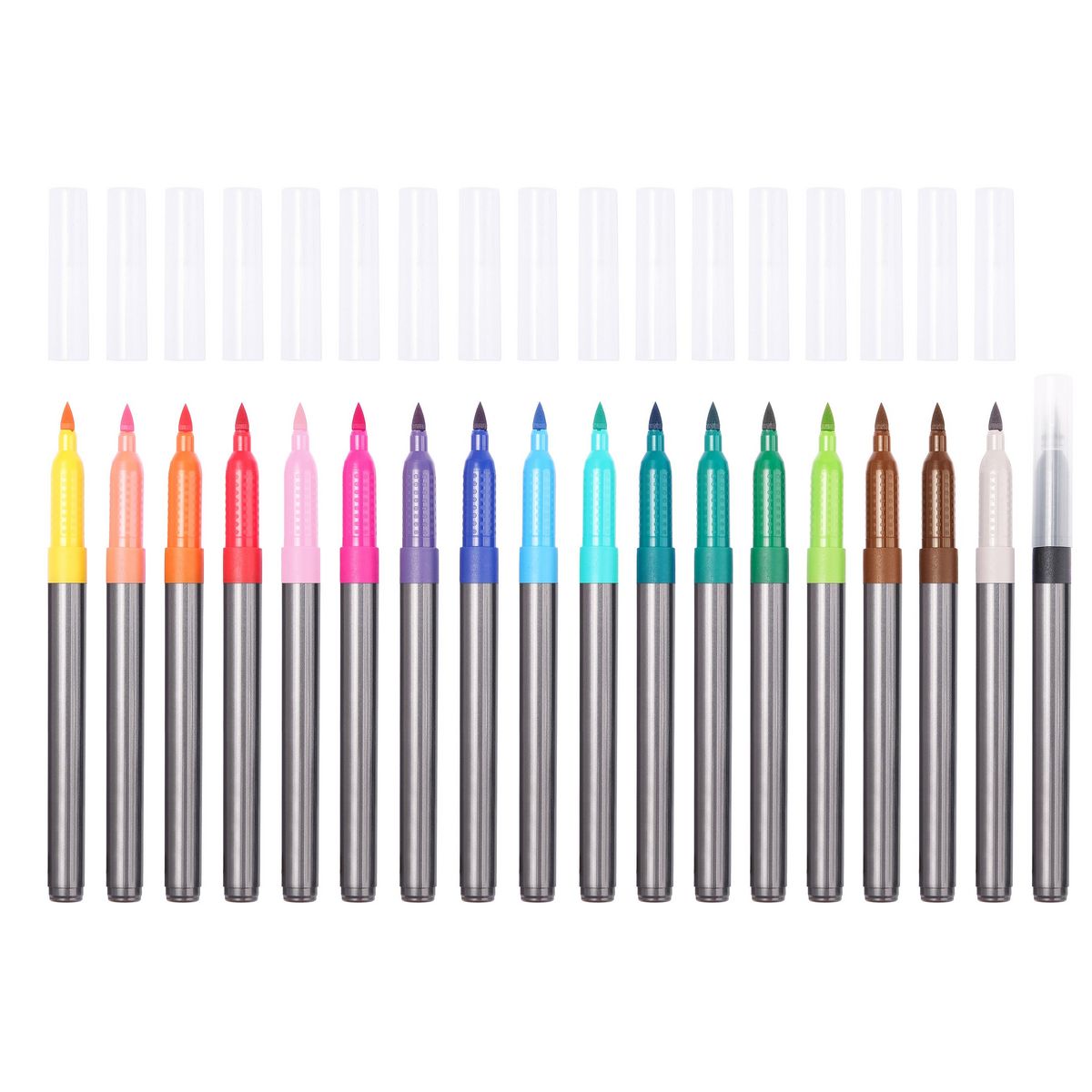 AUCHAN Etui de 18 feutres de coloriage pointe brosse