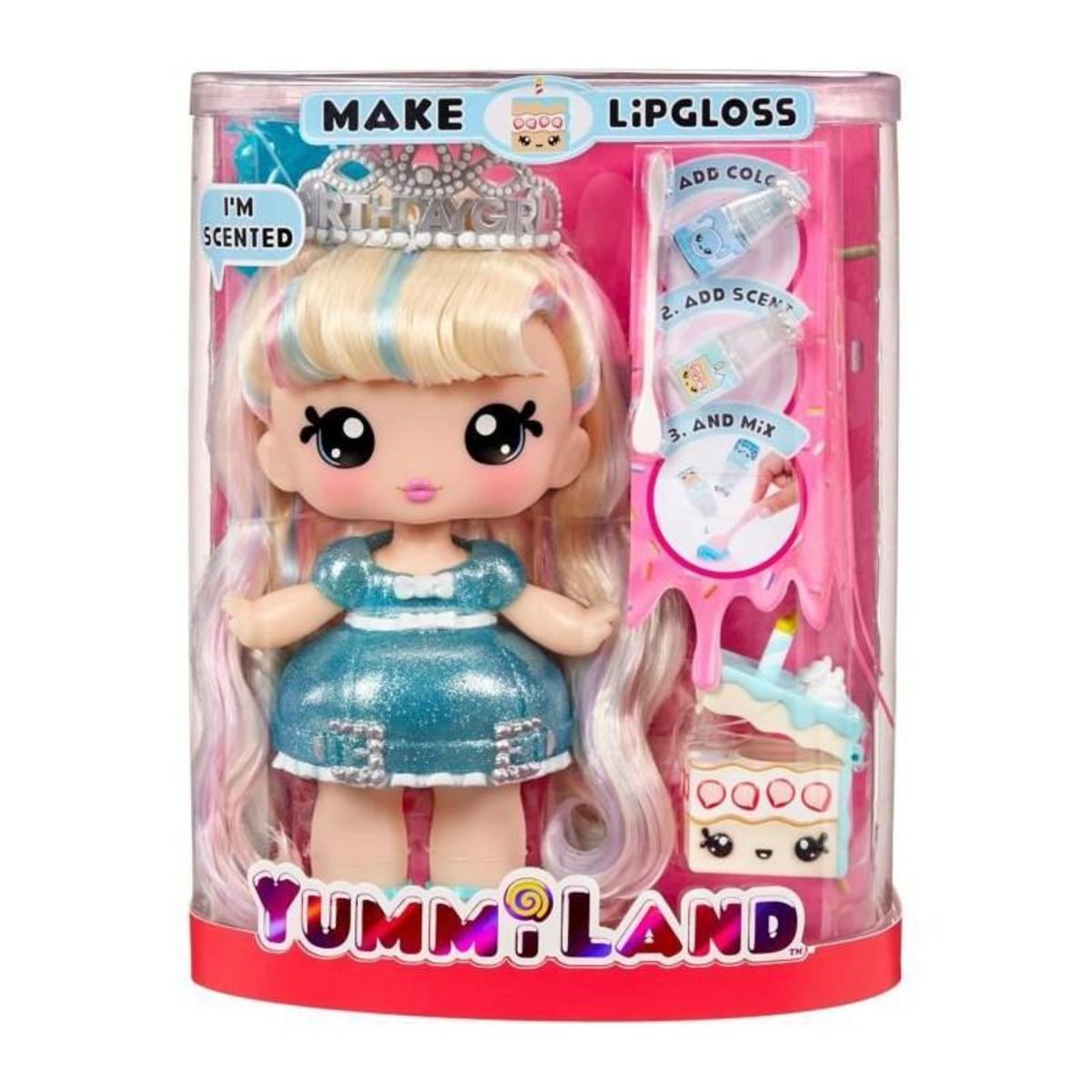 L.O.L. SURPRISE! Yummiland - Grande poupée 25 cm a coiffer et câliner - Animal de compagnie + baumes a levre parfumé - Callie - Des 4ans