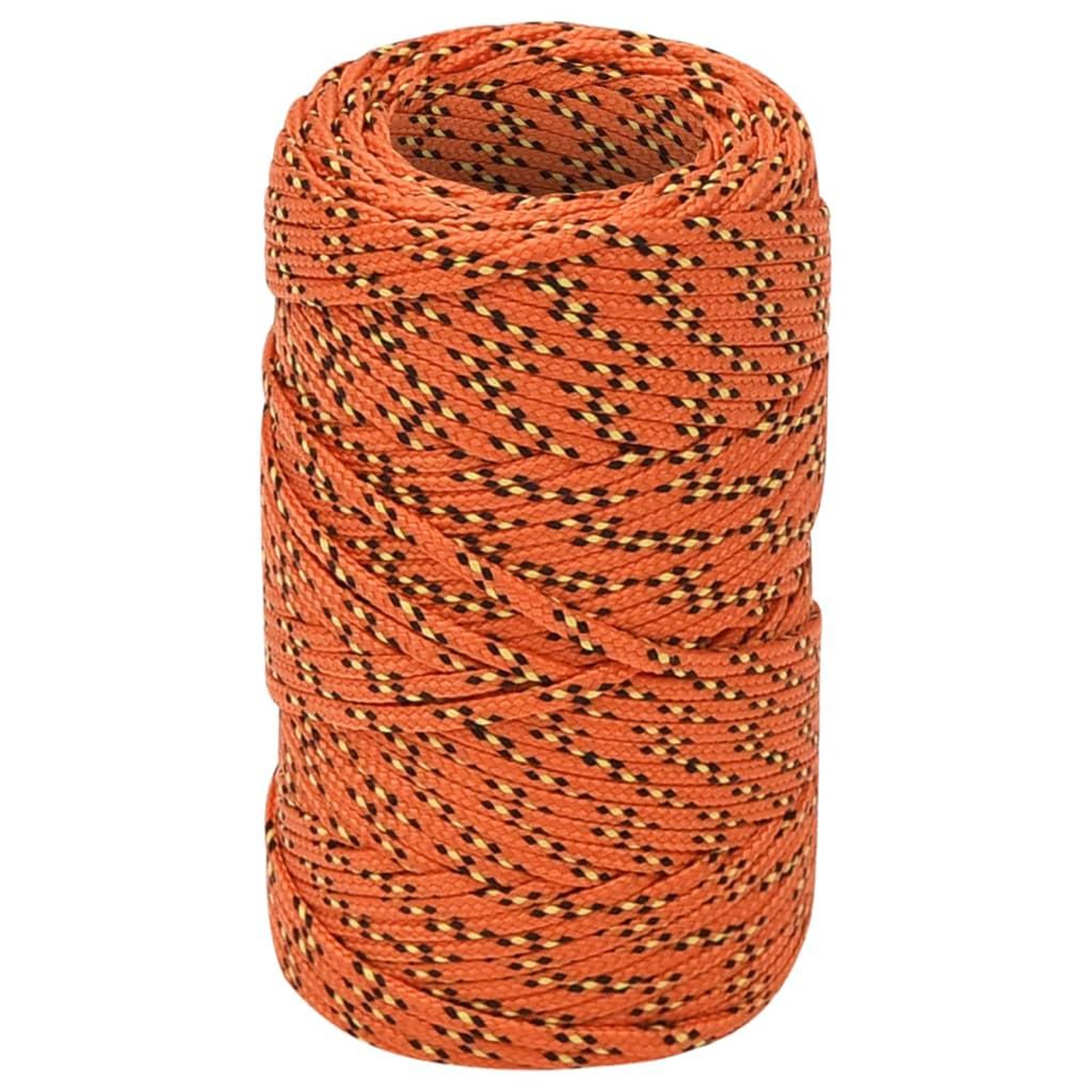 Voir la diapositive 2 : VIDAXL Corde de bateau Orange 2 mm 100 m Polypropylene
