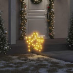VIDAXL Décoration lumineuse étoile de Noël piquets 3 pcs 50 LED 29 cm