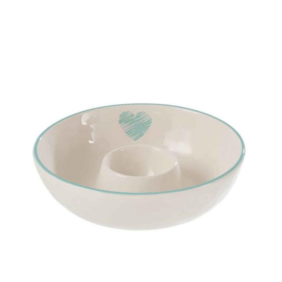 Paris Prix Coupelle en Céramique  Simano  26cm Blanc & Azur