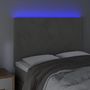 Voir la diapositive 3 : VIDAXL Tete de lit a LED Gris clair 144x5x118/128 cm Velours