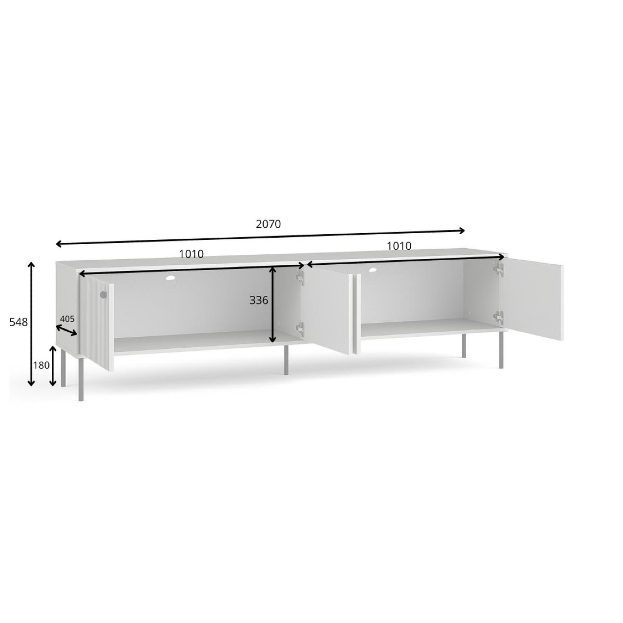 Voir la diapositive 5 : JLC KREATION Meuble tv moderne gris 210cm simy