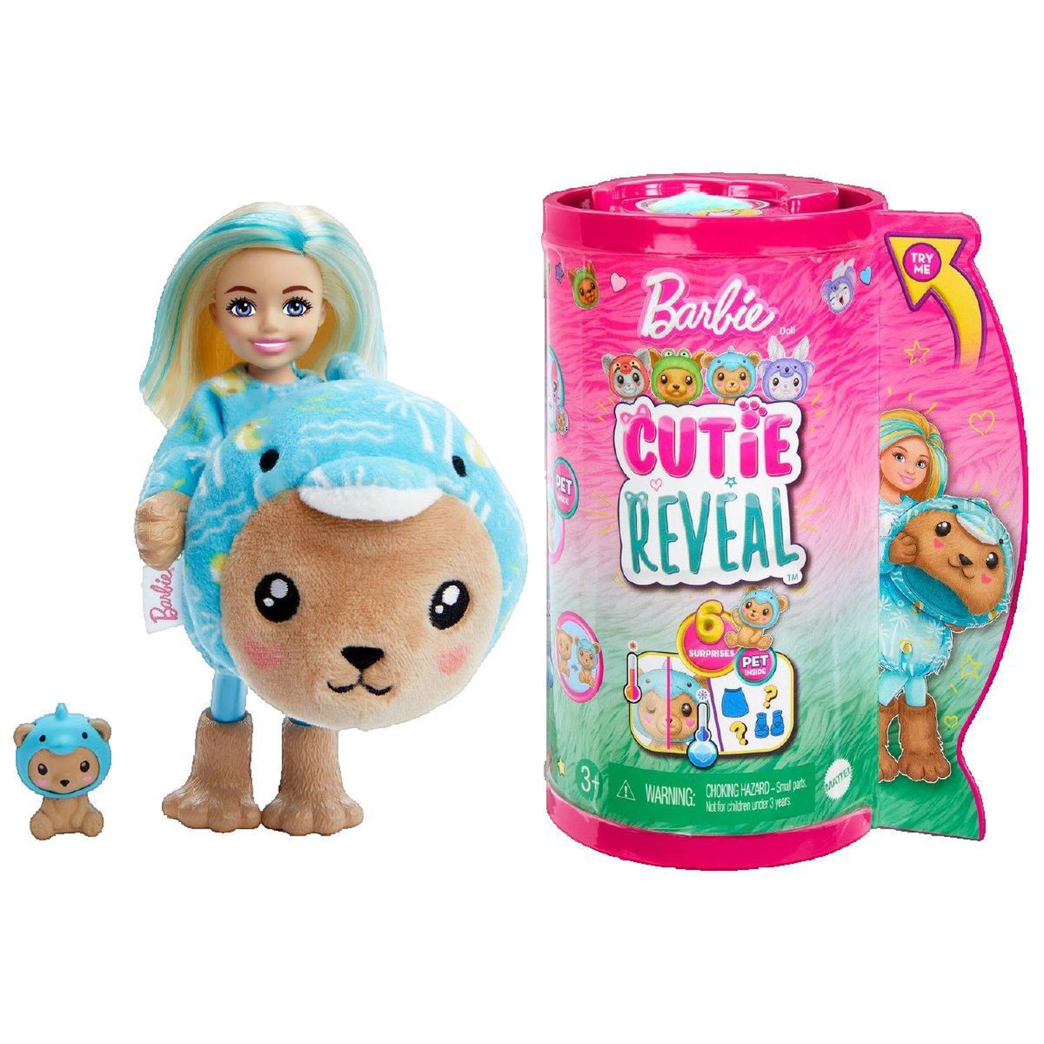 BARBIE Poupée Barbie Cutie Reveal Chelsea bleu