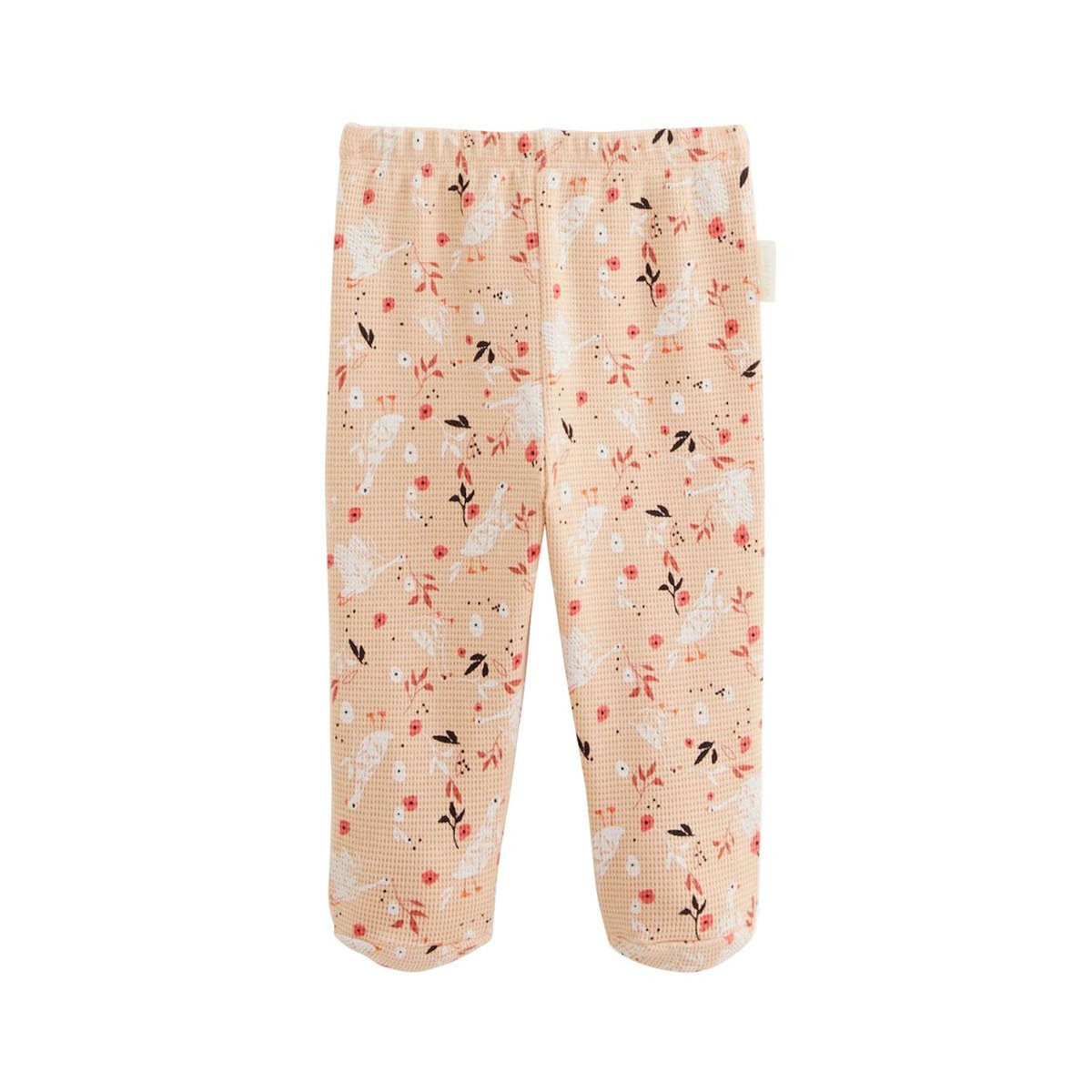 Petit Béguin Ensemble bébé gilet et pantalon en coton nid d'abeille Miss Plume