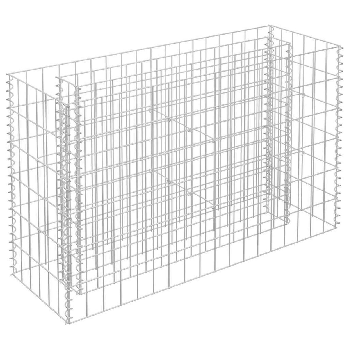 VIDAXL Lit sureleve a gabion Acier galvanise 90x30x60 cm