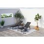 Voir la diapositive 2 : CONCEPT USINE Lot de 2 transats et une table d'appoint noir BARI