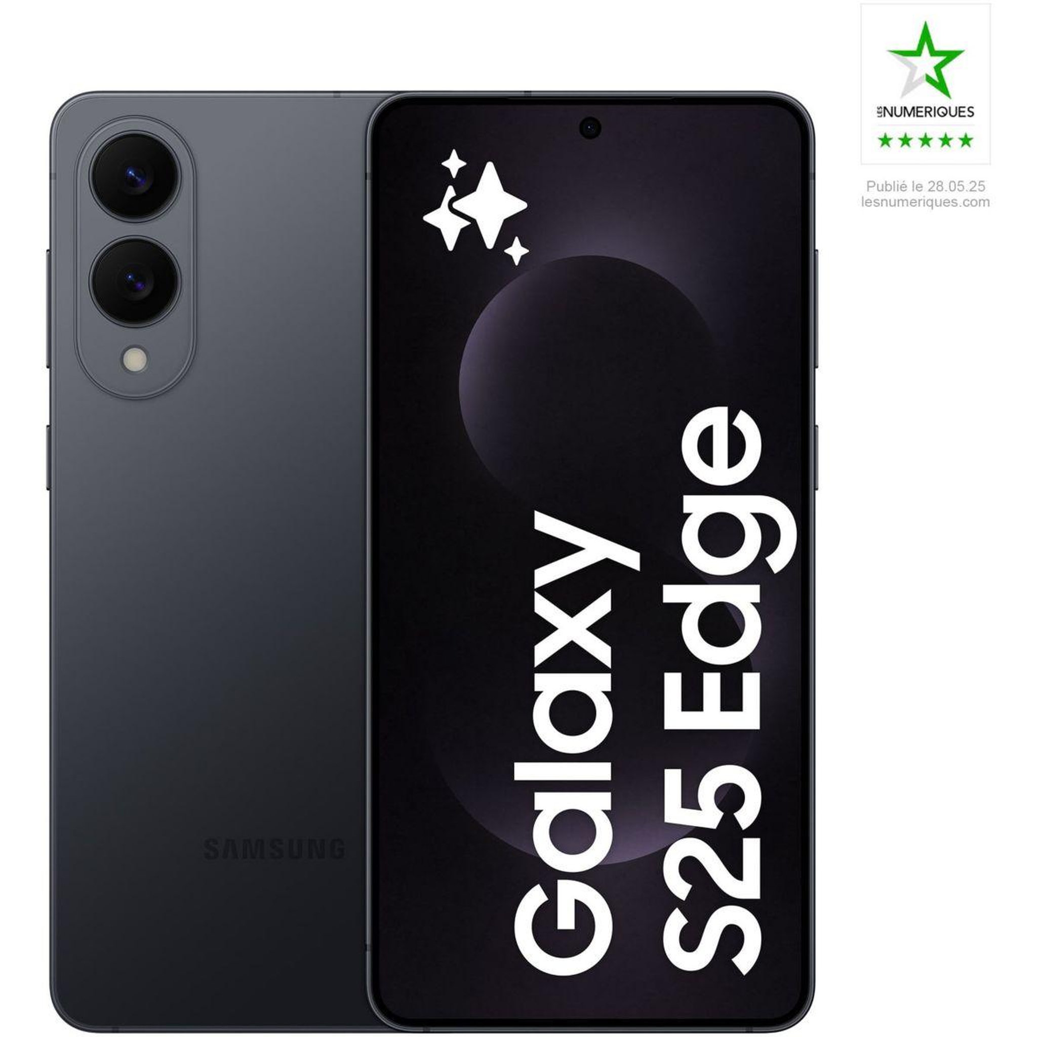 Samsung Smartphone Galaxy S25 Edge Noir Titane 256Go
