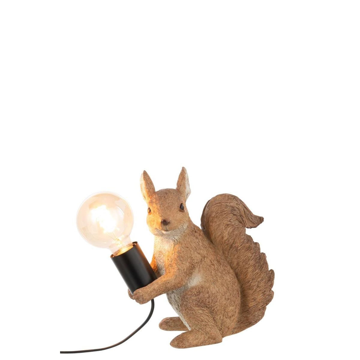 Paris Prix Lampe à Poser en Résine  Écureuil  25cm Marron