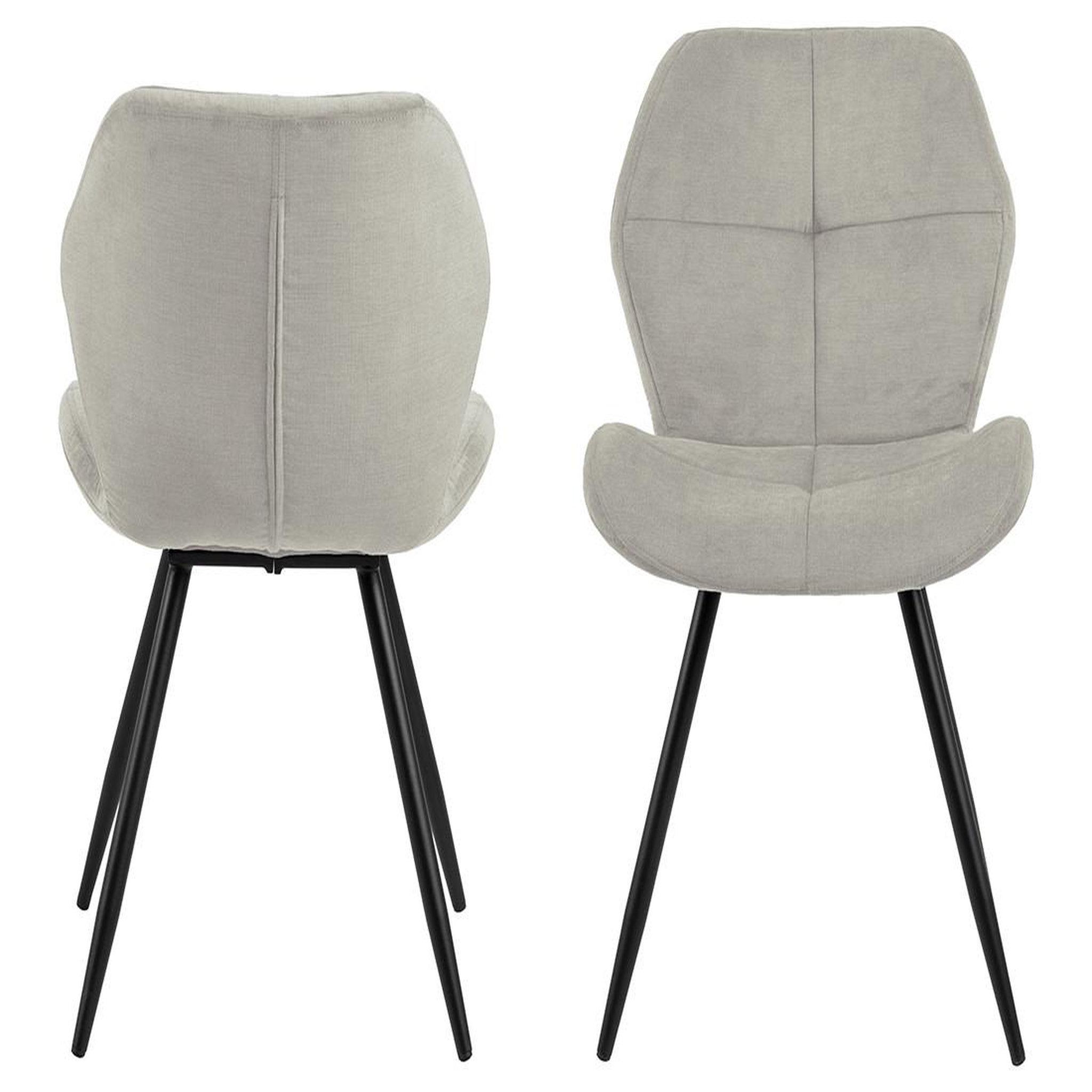 Voir la diapositive 4 : LISA DESIGN Manilla - lot de 2 chaises - en tissu microfibre - pieds en métal