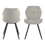 Voir la diapositive 4 : LISA DESIGN Manilla - lot de 2 chaises - en tissu microfibre - pieds en métal